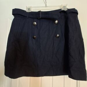 Banana Republic Navy Double-Breasted Mini Skirt